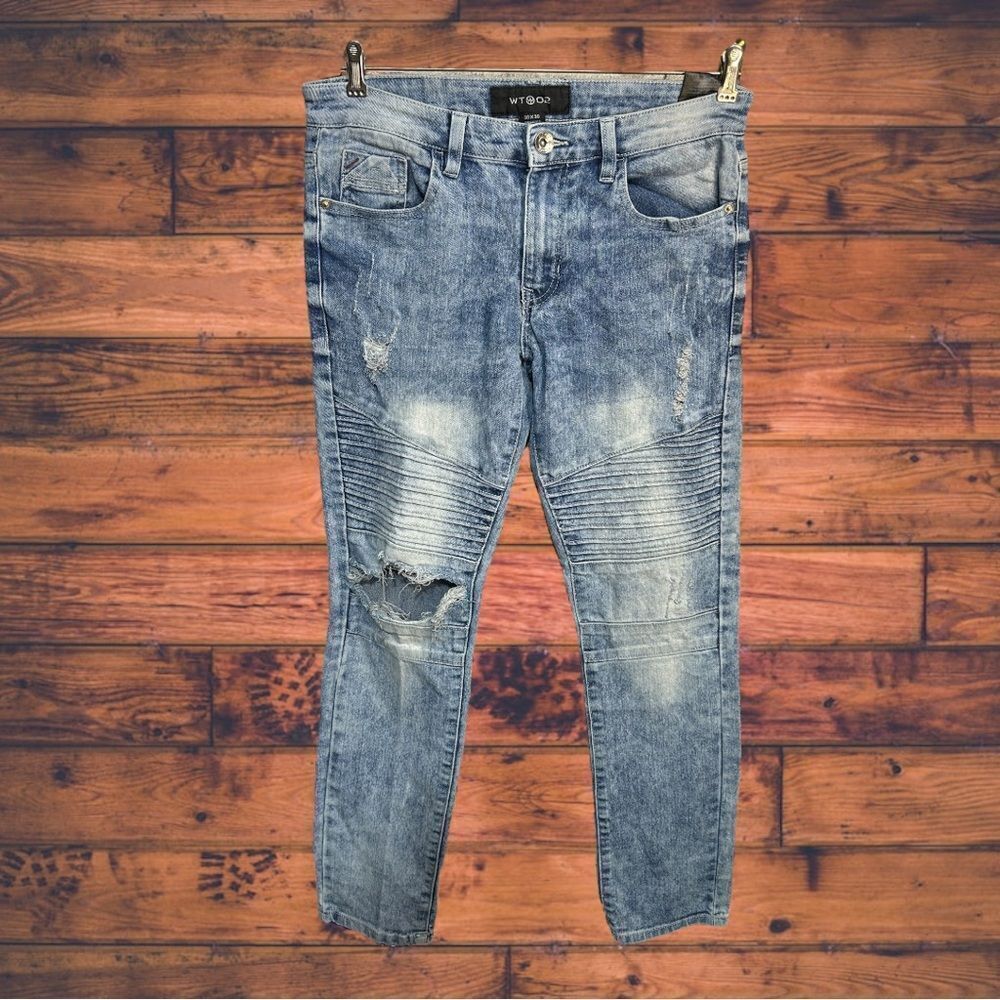 5 for $25🔥Wt02 Distressed Acid Washed Jeans size 30X30‎
